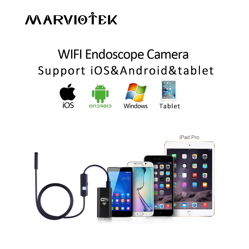 Эндоскоп 720 P HD Wifi эндоскоп камера Android IPhone бороскоп 1/2/3 5/5 м USB водонепроницаемый