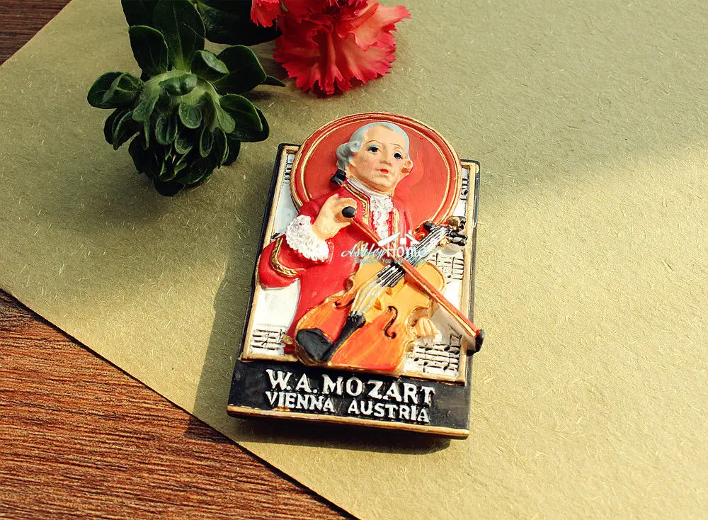Туристический сувенир W.A Mozart, Vienna, Австрия, 3D магнит на холодильник из смолы, идея для подарка 
Туристический сувенир W.A Mozart, Vienna, Австрия, 3D магнит на холодильник из смолы, идея для подарка