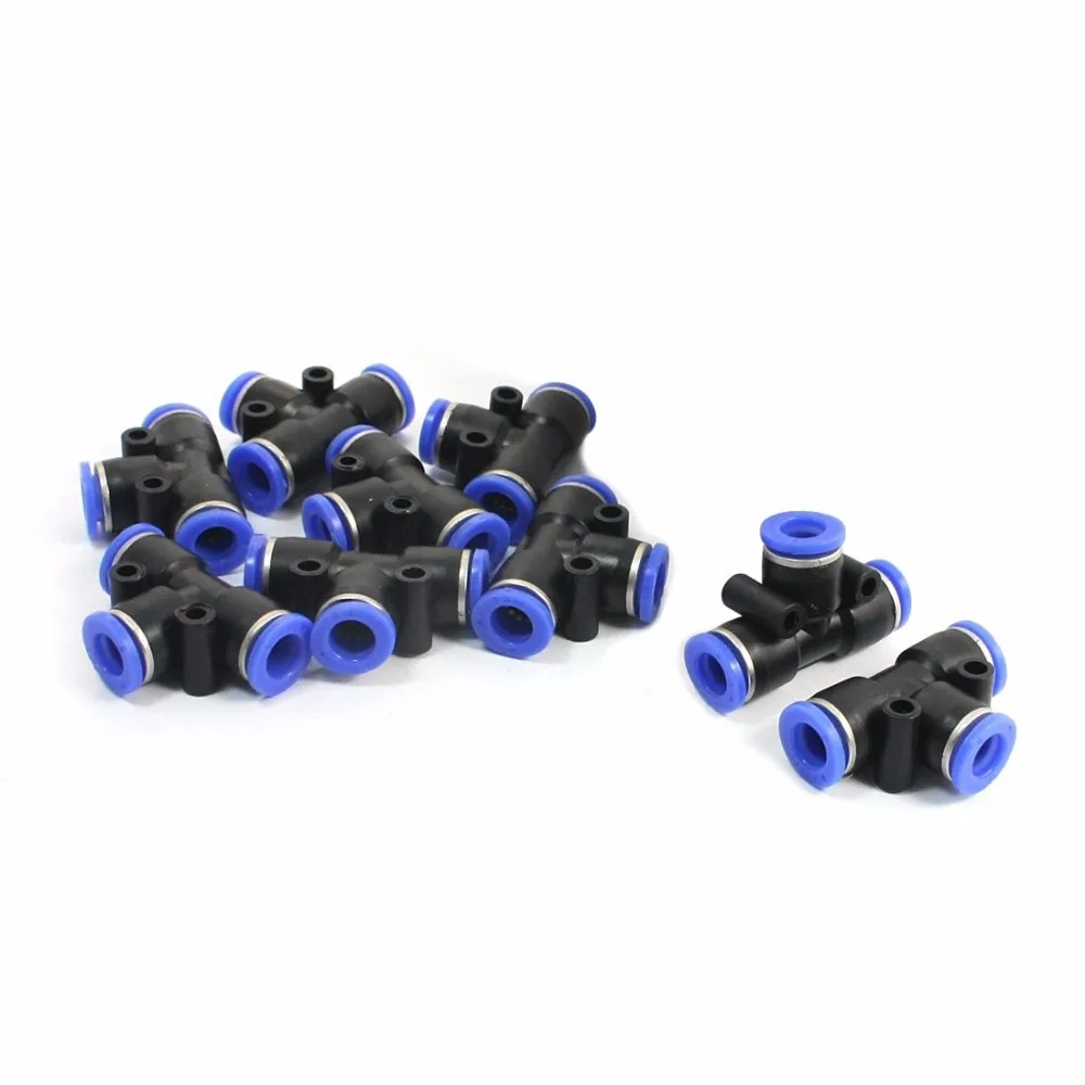10 Pcs 8mm to 8mm Quick Pneumatic Air Connect Connector Tee Union Push In Fitting
10 Pcs 8mm to 8mm Quick Pneumatic Air Connect Connector Tee Union Push In Fitting