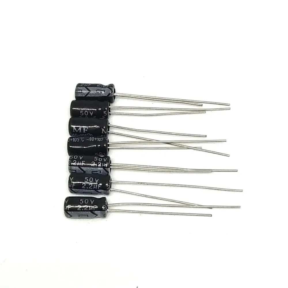 Высококачественный электролитический конденсатор 2,2 мкФ 50V 4x 7/4*7 мм алюминиевый электролитический конденсатор 50 шт./лот...
Высококачественный электролитический конденсатор 2,2 мкФ 50V 4x 7/4*7 мм алюминиевый электролитический конденсатор 50 шт./лот...