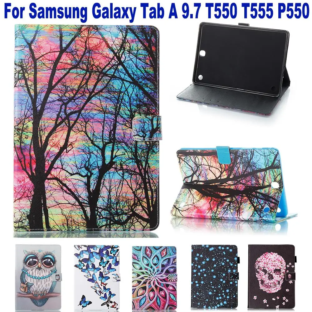 Stand Wallet Card Slot Case For Samsung Galaxy Tab A 9.7 T550 T555 P550 Case Cover Funda Tablet Fashion Pattern Skull Shell
Stand Wallet Card Slot Case For Samsung Galaxy Tab A 9.7 T550 T555 P550 Case Cover Funda Tablet Fashion Pattern Skull Shell