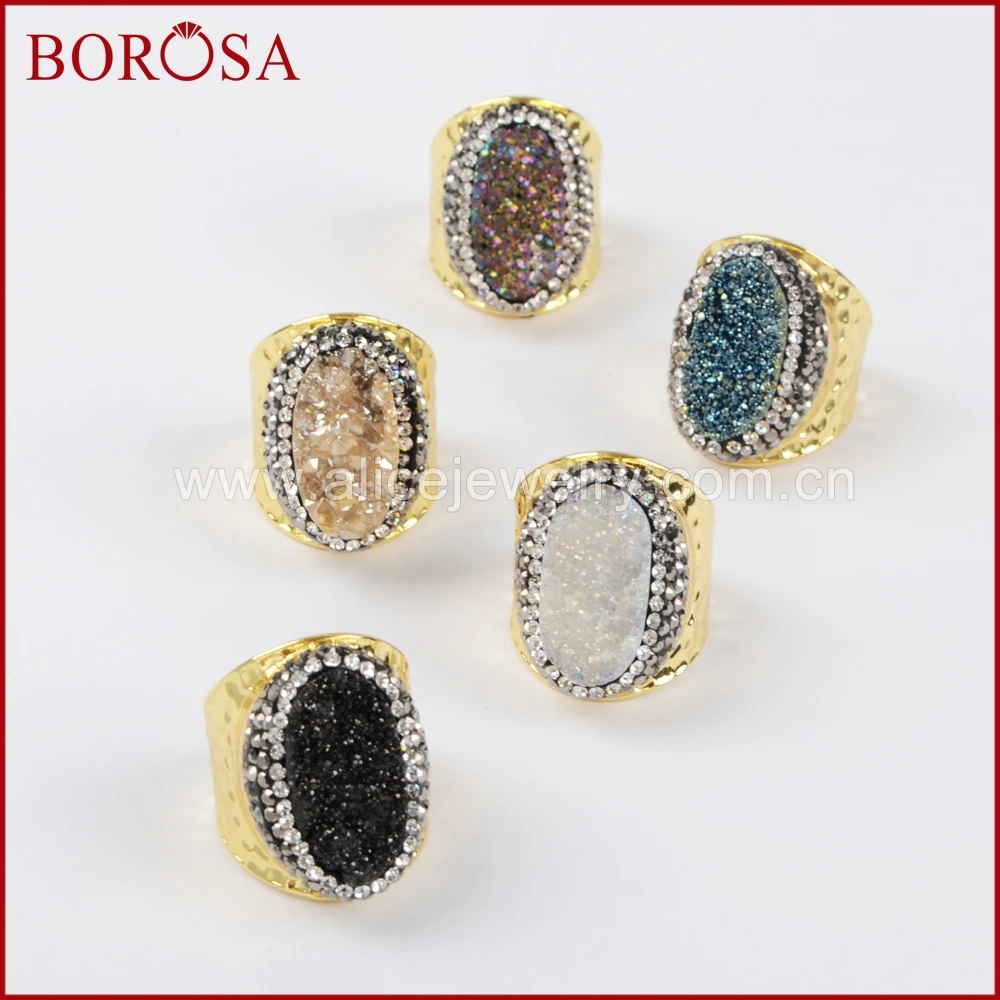 Женское кольцо BOROSA, кольцо из титана в овальной форме с радужным кристаллом, Золотое кольцо со стразами, 6 шт., ювелирное изделие jab757
Женское кольцо BOROSA, кольцо из титана в овальной форме с радужным кристаллом, Золотое кольцо со стразами, 6 шт., ювелирное изделие jab757