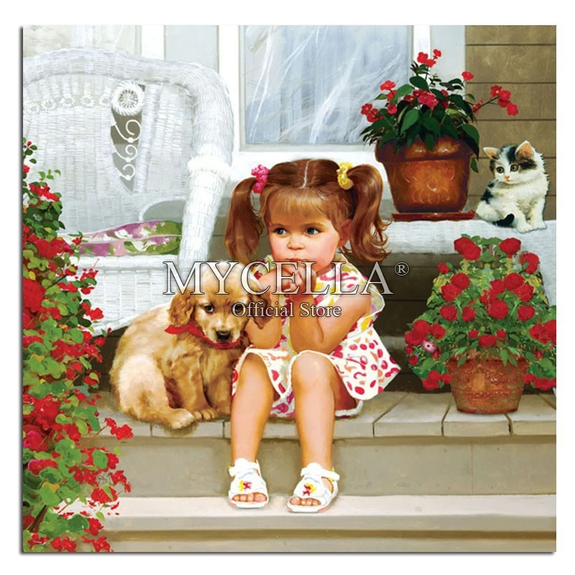 Girl & Dog 5D DIY Diamond Painting Cross Stitch Needlework Full Round Rhinestone Mosaic Diamond Embroidery Home Decor Crafts
Girl & Dog 5D DIY Diamond Painting Cross Stitch Needlework Full Round Rhinestone Mosaic Diamond Embroidery Home Decor Crafts