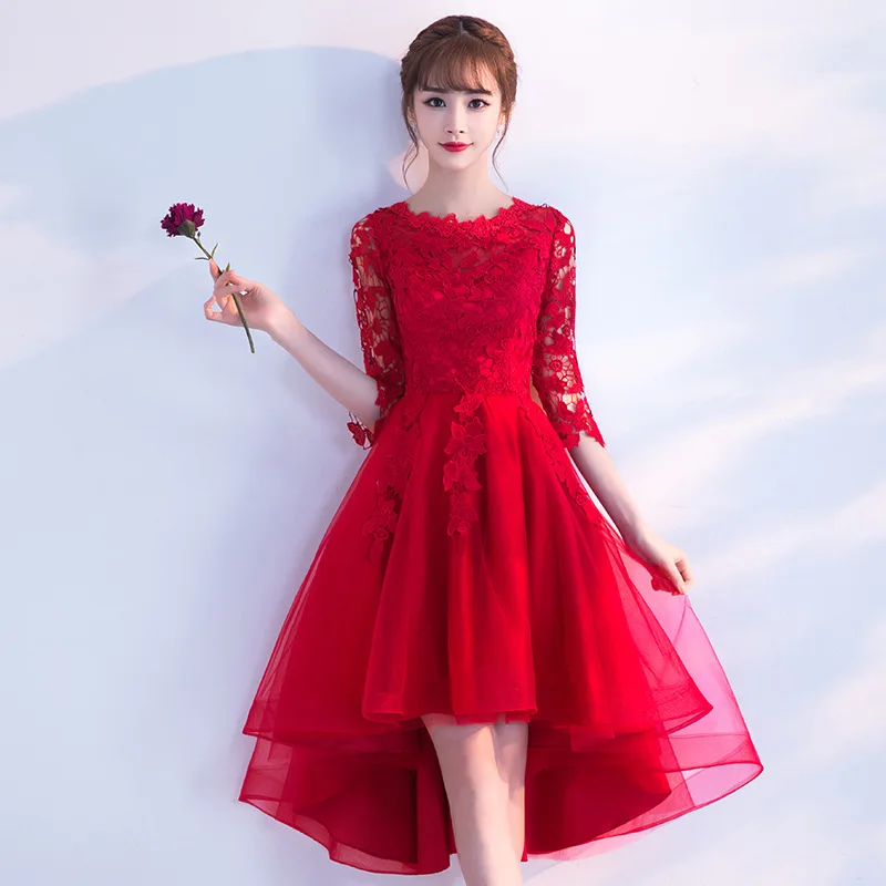 Красное китайское традиционное платье короткое Ципао для невесты Vestidos чонсам