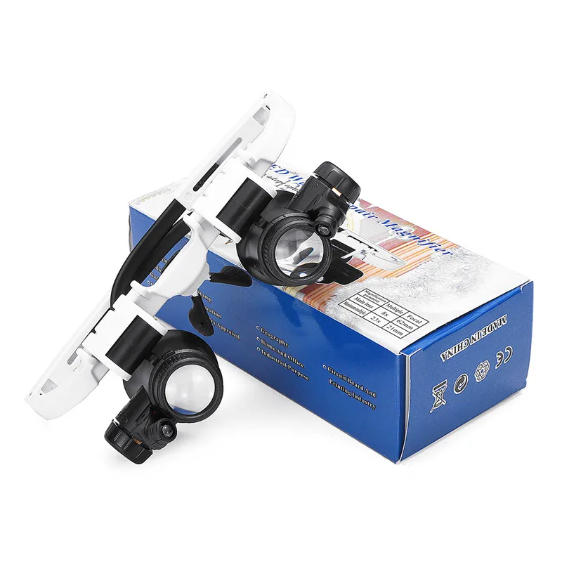 Efficient 8X 23X Adjustable Loupe LED Light Headband Magnifier Glass LED Magnifying Glasses With Lamp
Efficient 8X 23X Adjustable Loupe LED Light Headband Magnifier Glass LED Magnifying Glasses With Lamp