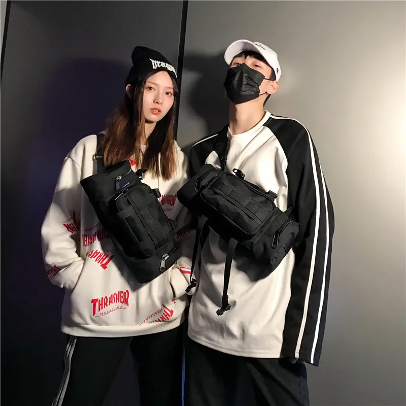 Tactical Function Shoulder Bag Multi-pocket Hip Hop Streetwear Men Women 2019 Fashion Tactical Fanny Pack Chest Rig waist packs
Tactical Function Shoulder Bag Multi-pocket Hip Hop Streetwear Men Women 2019 Fashion Tactical Fanny Pack Chest Rig waist packs