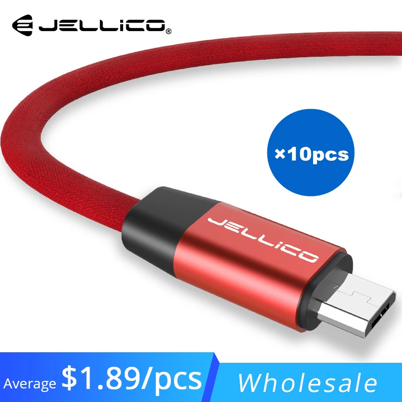 Jellico 10 шт. микро USB кабель для синхронизации данных зарядный Samsung Huawei Xiaomi мобильный