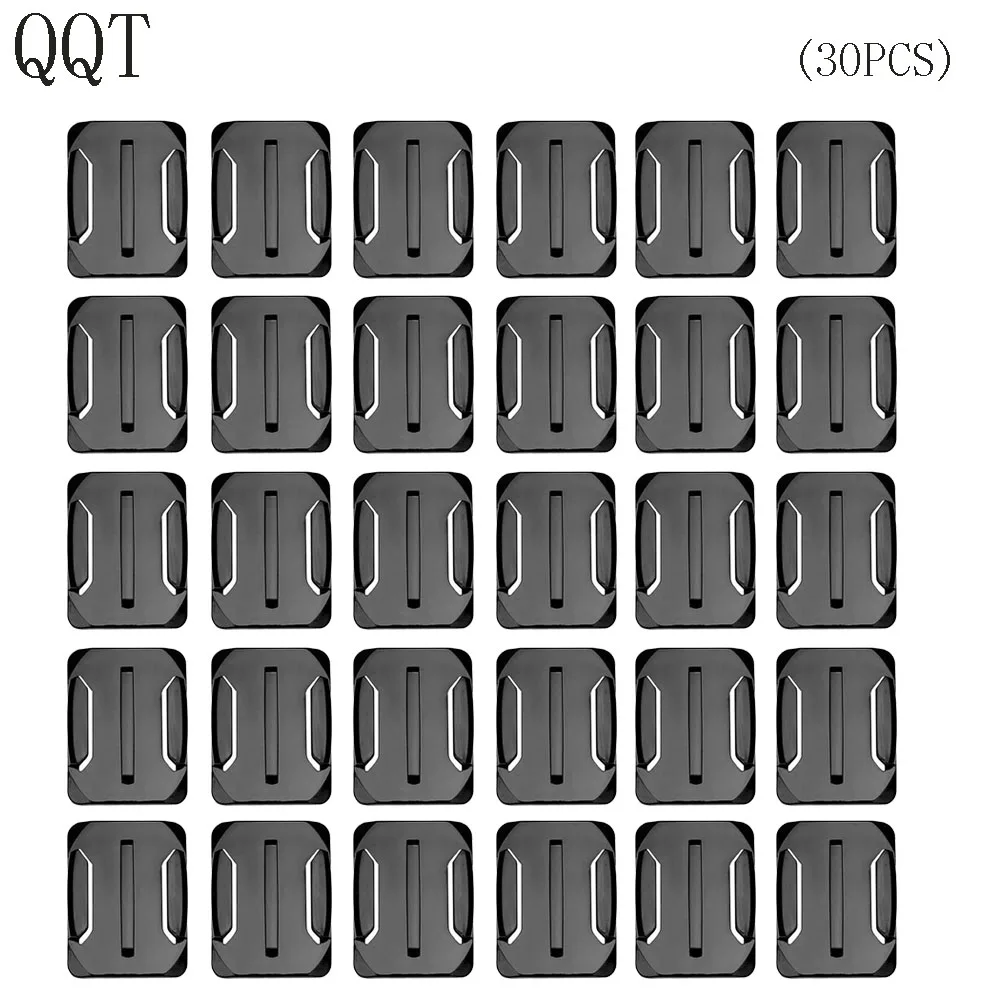 

QQT for Gopro Accessories 30 pcs Curved Surface Mount For Go pro Hero 9 8 7 6 5 4 3 + for Xiaomi for Yi for SJ4000 for eken h9r