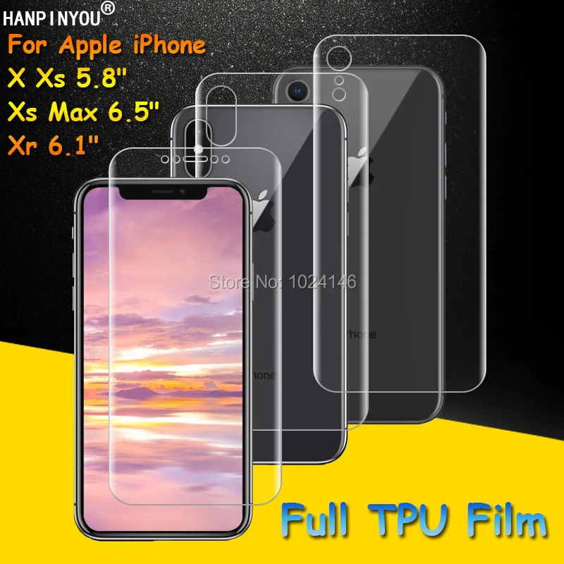 Front / Back Full Coverage Clear Soft TPU Film Screen Protector For Apple iPhone Xs Max Xr Cover Curved Parts-Not Tempered Glass
Front / Back Full Coverage Clear Soft TPU Film Screen Protector For Apple iPhone Xs Max Xr Cover Curved Parts-Not Tempered Glass
