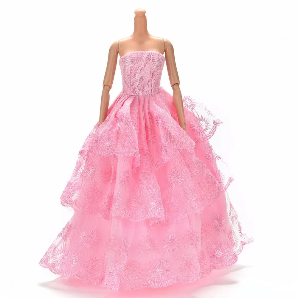 Hot Sale Elegant Multi Layers Wedding Lace Dress For Barbie Doll Luxury Floral Doll Dress Clothes Clothing Dolls Hat Accessories
Hot Sale Elegant Multi Layers Wedding Lace Dress For Barbie Doll Luxury Floral Doll Dress Clothes Clothing Dolls Hat Accessories