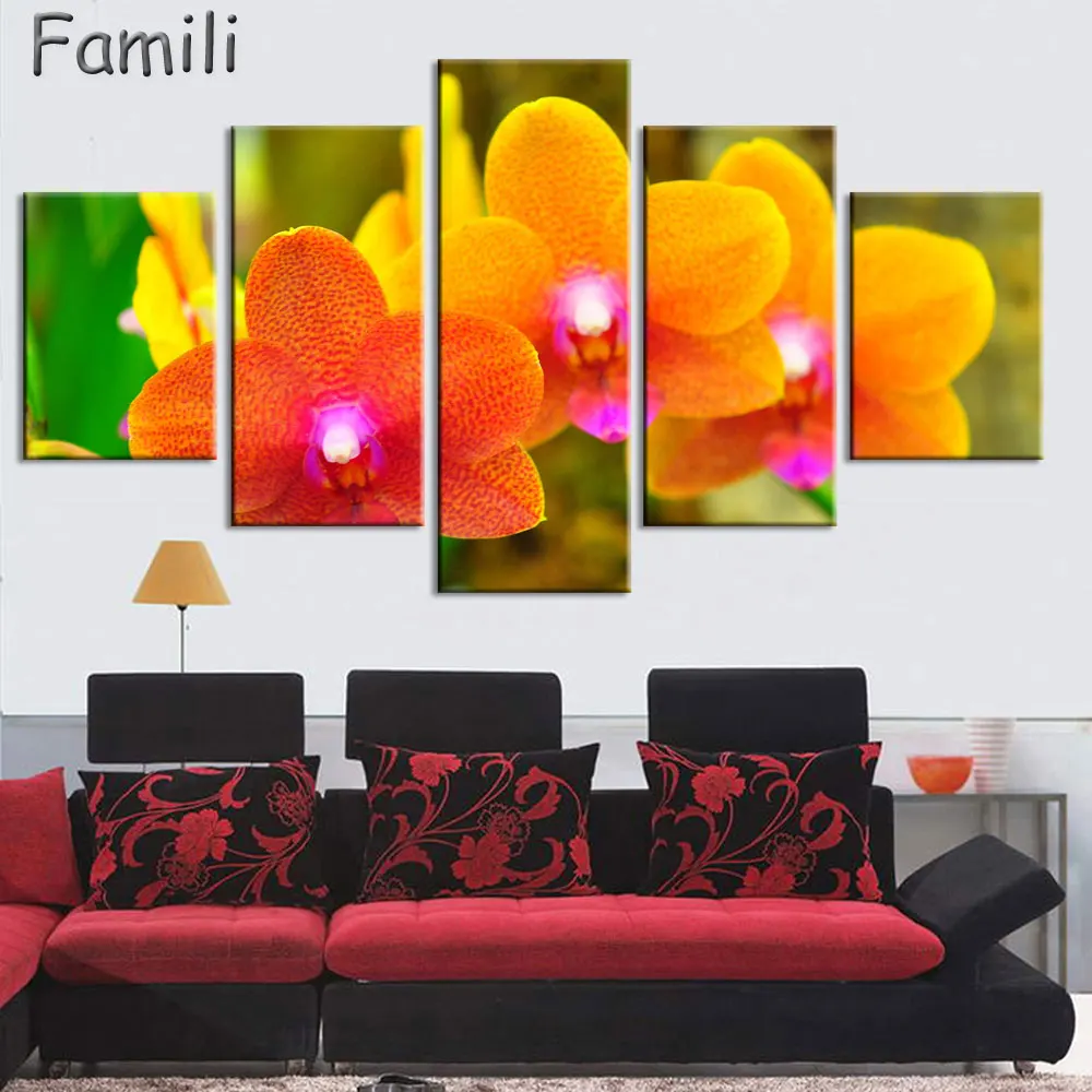 5pcs Hot Sell Modern Painting Purple Orchid Home Decor Canvas Painting Flowers Wall Pictures For Living Room Modular Pictures
5pcs Hot Sell Modern Painting Purple Orchid Home Decor Canvas Painting Flowers Wall Pictures For Living Room Modular Pictures