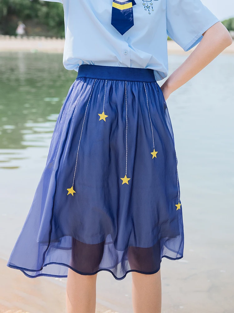 Princess sweet lolita skirts Original soft sister Summer Mesh skirt Mid-long Short Skirt Fairy fashion women BYJ201 | Женская одежда