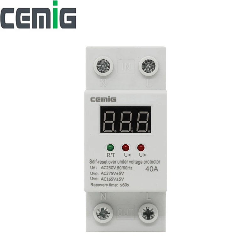 Cemig Automatic Recovery Reconnect Over Voltage And Under Voltage Protective Device Protection Relay With LCD Voltage Monitor
Cemig Automatic Recovery Reconnect Over Voltage And Under Voltage Protective Device Protection Relay With LCD Voltage Monitor