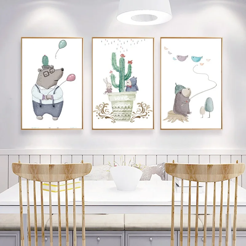 Nordic Posters and Prints Art Watercolor Cartoon Cute Animals Canvas Painting Fashion Children's Room Nursery Wall Art Pictures
Nordic Posters and Prints Art Watercolor Cartoon Cute Animals Canvas Painting Fashion Children's Room Nursery Wall Art Pictures