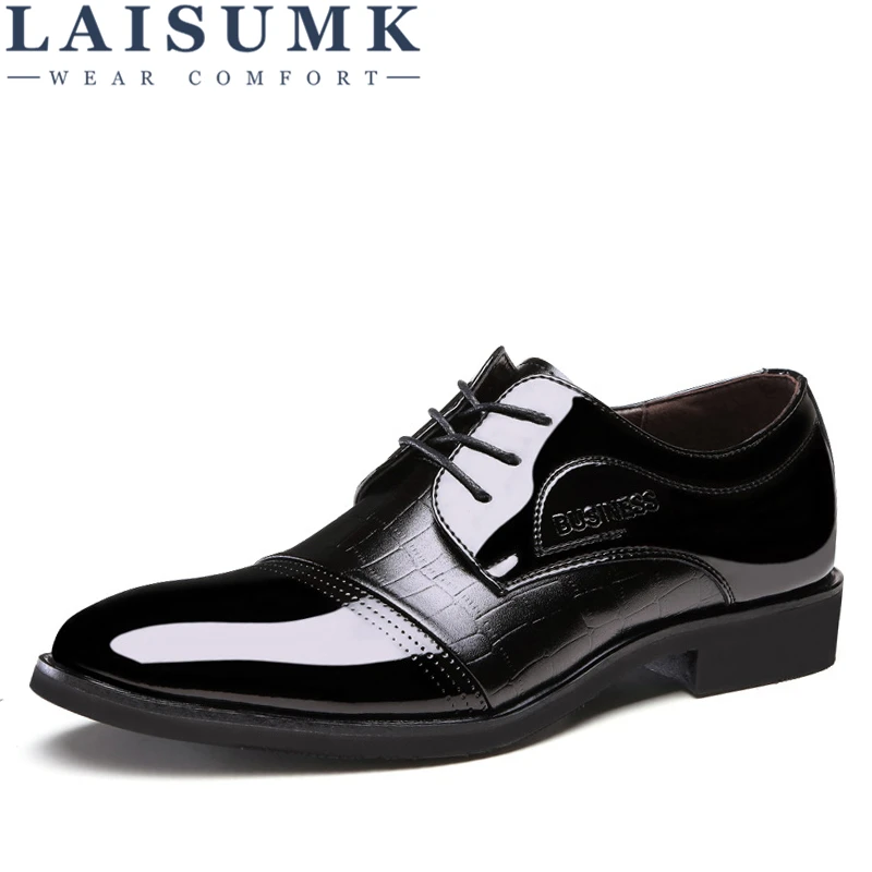 LAISUMK Brand Patent Leather Shoes Men Oxfords Men Flats Formal Shoes Classic Business Dress Shoes Men's Oxford Flats Big Size
LAISUMK Brand Patent Leather Shoes Men Oxfords Men Flats Formal Shoes Classic Business Dress Shoes Men's Oxford Flats Big Size