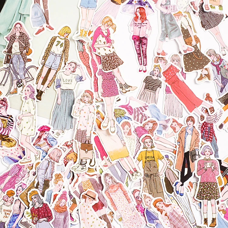 Набор стикеров для скрапбукинга Mori 100 стикеры девочек шт | Канцтовары офиса и дома