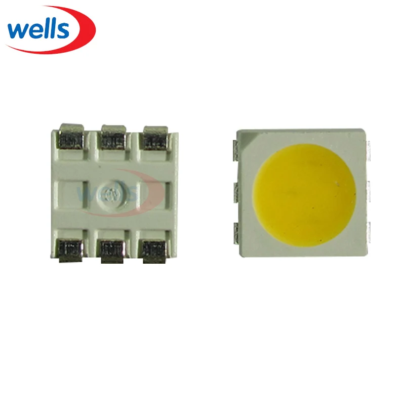 1000 шт теплый белый PLCC 6 9 ~ 12 лм 2700 2850K 5050 SMD 3 CHIPS светодиодный светильник|light led|light led