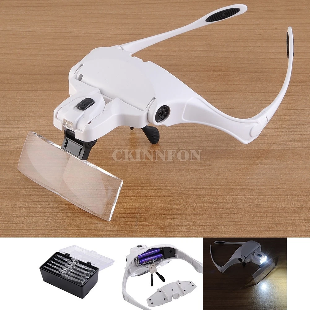 DHL 192PCS Creative 1.0X 1.5X 2.0X 2.5X 3.5X 5 Lens Adjustable Loupe Headband Magnifying Glass Magnifier with LED Magnifying
DHL 192PCS Creative 1.0X 1.5X 2.0X 2.5X 3.5X 5 Lens Adjustable Loupe Headband Magnifying Glass Magnifier with LED Magnifying