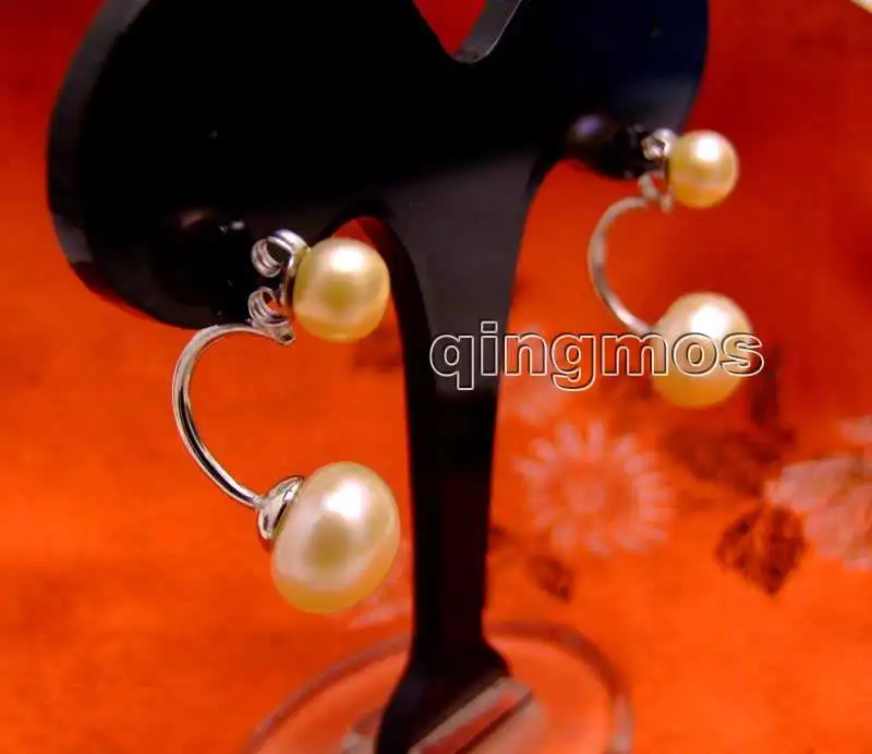 5-6mm and 9-10mm Pink Flat Round Natural Pearl Double Sided Ear Stud Front Back Earrings-ear451 wholesale/retail Free shipping
5-6mm and 9-10mm Pink Flat Round Natural Pearl Double Sided Ear Stud Front Back Earrings-ear451 wholesale/retail Free shipping