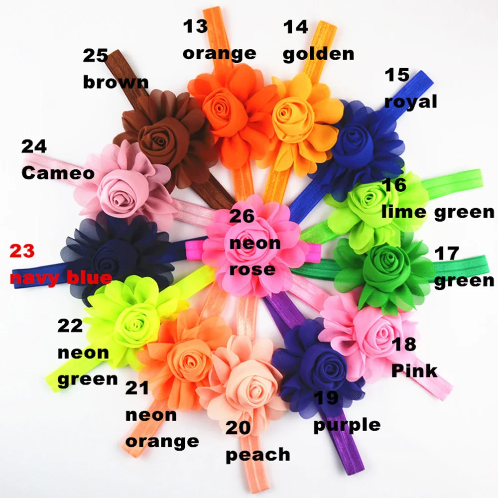 10 pcs /lot ,9cm chiffon rose flower, shabby chiffon flower with FOE elastic for girls headband headwear hair accessories
10 pcs /lot ,9cm chiffon rose flower, shabby chiffon flower with FOE elastic for girls headband headwear hair accessories
