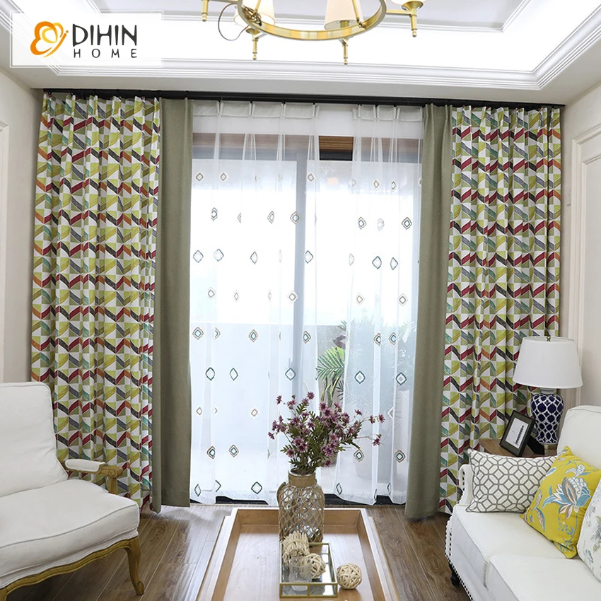 DIHIN HOME Modern Geometric Printed Blackout Curtains Floral Cotton / Linen Curtain Drapes For Living Room 1 Panel
DIHIN HOME Modern Geometric Printed Blackout Curtains Floral Cotton / Linen Curtain Drapes For Living Room 1 Panel