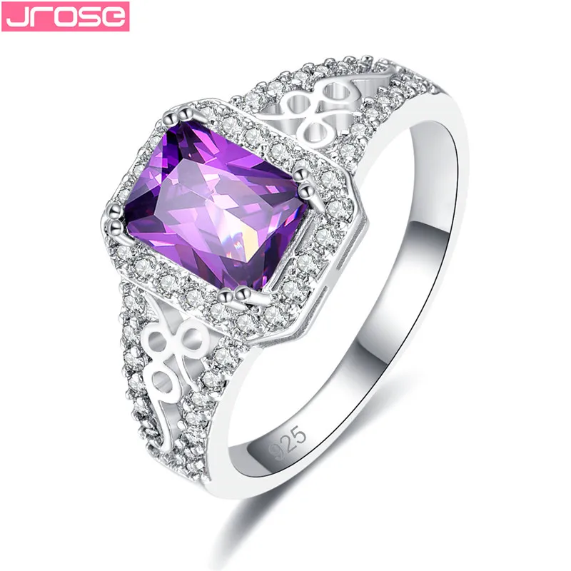 JROSE Vintage Wedding Rings For Women Jewelry Silver Color Purple Square Cubic Zircon Engagement Anillos Mujer Size 6 7 8 9
JROSE Vintage Wedding Rings For Women Jewelry Silver Color Purple Square Cubic Zircon Engagement Anillos Mujer Size 6 7 8 9