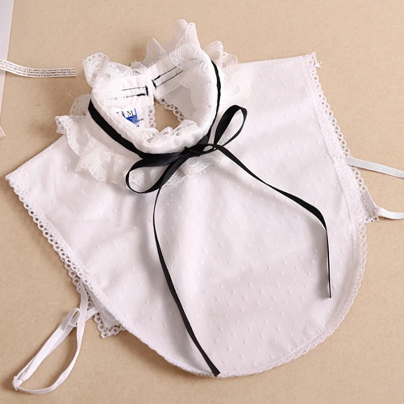 Sweater Decorative blouse Peterpan Detachable Collar Spring summer new shirt classic white false collar decorated black tie
Sweater Decorative blouse Peterpan Detachable Collar Spring summer new shirt classic white false collar decorated black tie