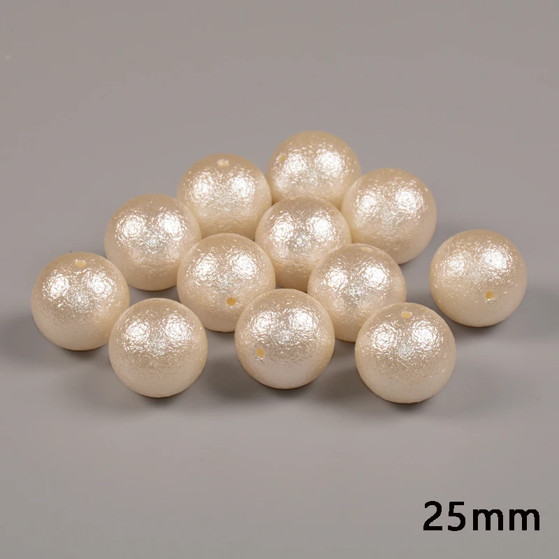 New 4/6/8/10/12/14/16/18/20/25mm ABS White Imitation Pearl Beads Hole Big Round Bead Wrinkled Skin Fit DIY Bracelet Making
New 4/6/8/10/12/14/16/18/20/25mm ABS White Imitation Pearl Beads Hole Big Round Bead Wrinkled Skin Fit DIY Bracelet Making