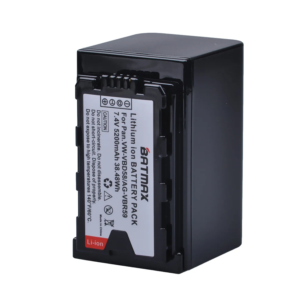 1 шт. аккумулятор 5200 мАч для фотоаппарата Panasonic VBD29 VBD58 VBD78 VBD55|battery for|batteries batteriesbattery