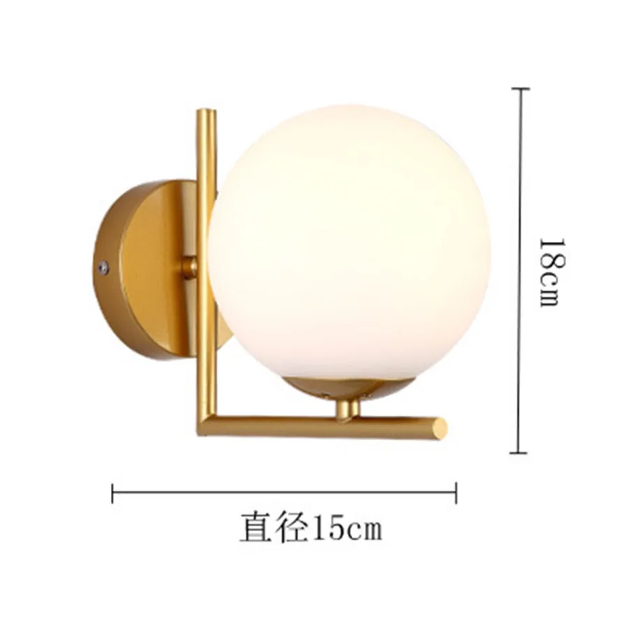 Thrisdar Nordic Golden Glass Ball Wall Light Personality Hotel Corridor Aisle Wall Lamp Frosted Glass Ball Bedside Wall Light
Thrisdar Nordic Golden Glass Ball Wall Light Personality Hotel Corridor Aisle Wall Lamp Frosted Glass Ball Bedside Wall Light