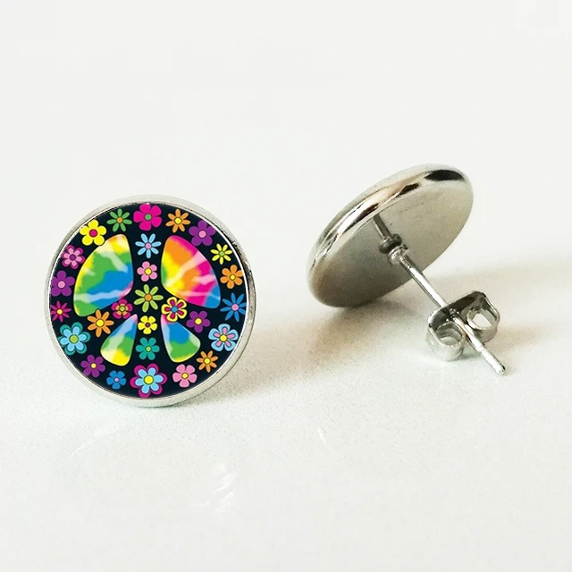 Flower peace sign photo beautiful earrings S cabochon glass earrings fashion ear jewelry
Flower peace sign photo beautiful earrings S cabochon glass earrings fashion ear jewelry
