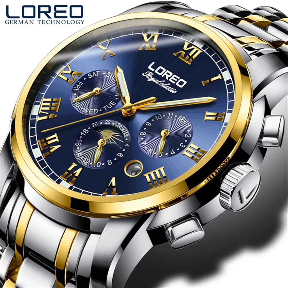 LOREO Top Brand Luxury Waterproof 50M Man Watch Mechanical Watches Classic Mens Automatic Self-Wind Gifts Male clock NEW
LOREO Top Brand Luxury Waterproof 50M Man Watch Mechanical Watches Classic Mens Automatic Self-Wind Gifts Male clock NEW