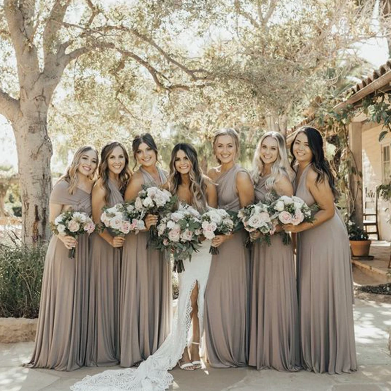 Taupe Bridesmaid Dress Infinity Short Dress Blue Multi Way Knee Length Dress Convertible Wrap Dress With V-Neck Style
Taupe Bridesmaid Dress Infinity Short Dress Blue Multi Way Knee Length Dress Convertible Wrap Dress With V-Neck Style