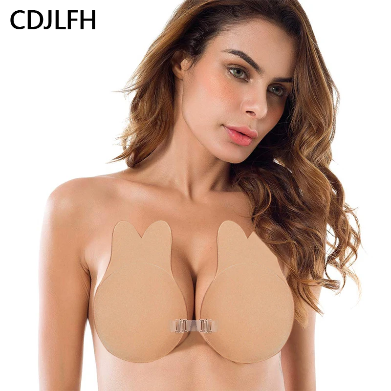 1 Pair Sexy Women Invisible Push Up Bras Adhesive Strapless Silicone Rabbit Bra Front Closure Breast Lift Up Invisible Bra Tape
1 Pair Sexy Women Invisible Push Up Bras Adhesive Strapless Silicone Rabbit Bra Front Closure Breast Lift Up Invisible Bra Tape