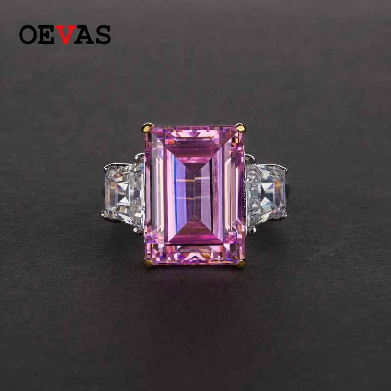 OEVAS Luxury Big rectangle Zircon Wedding rings for women Top quality 925 Sterling silver Colorful Birth stone AAAAA+ CZ jewelry
OEVAS Luxury Big rectangle Zircon Wedding rings for women Top quality 925 Sterling silver Colorful Birth stone AAAAA+ CZ jewelry