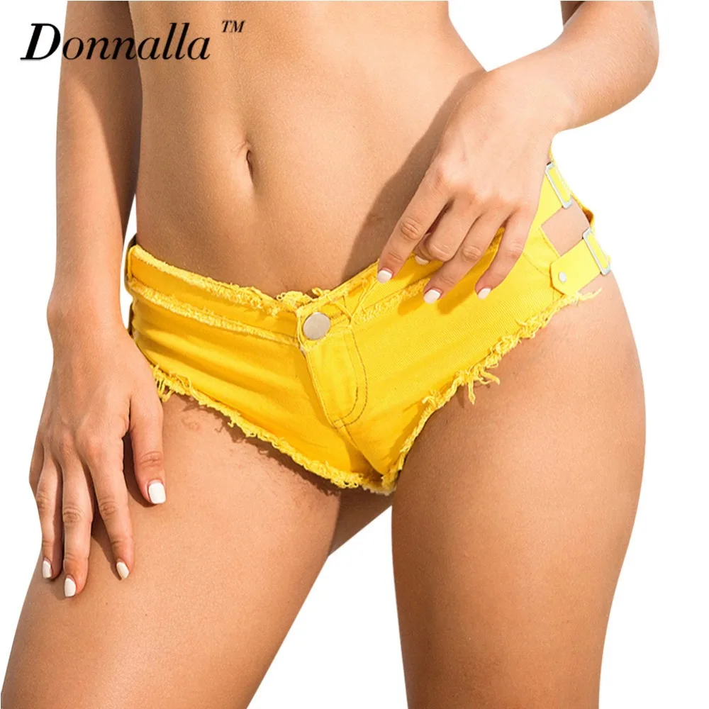 Donnalla Для женщин пикантная обувь для ночного клуба Джинсы Шорты летние модные