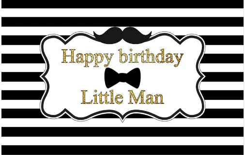 7x5ft Black Stripes Little Man Happy Birthday Custom Washable Wrinkle Free Photo Studio Background Backdrop Polyester Fabric
7x5ft Black Stripes Little Man Happy Birthday Custom Washable Wrinkle Free Photo Studio Background Backdrop Polyester Fabric