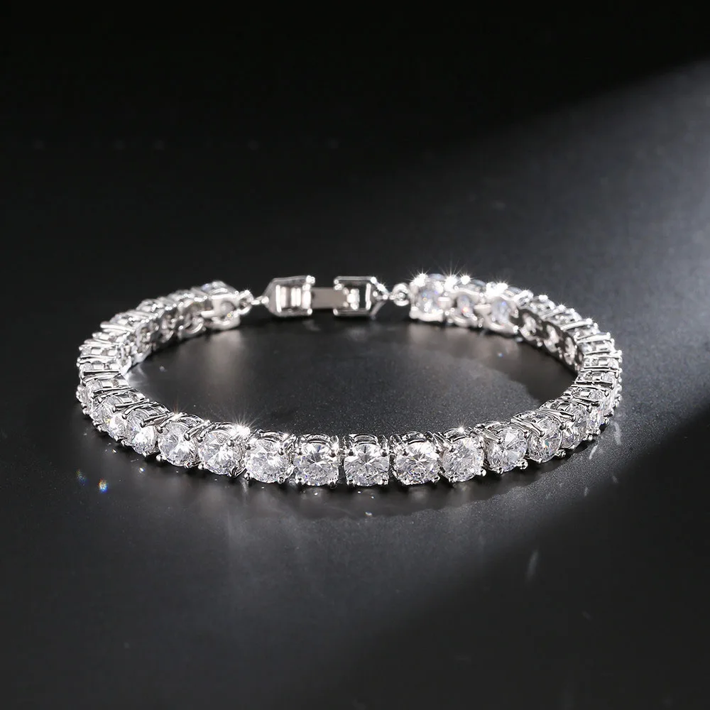 Exquisite Fashion Clear Crystal Bracelet Bangle Chin ling Cubic Zitcon For Women Wedding Party Accessories
Exquisite Fashion Clear Crystal Bracelet Bangle Chin ling Cubic Zitcon For Women Wedding Party Accessories