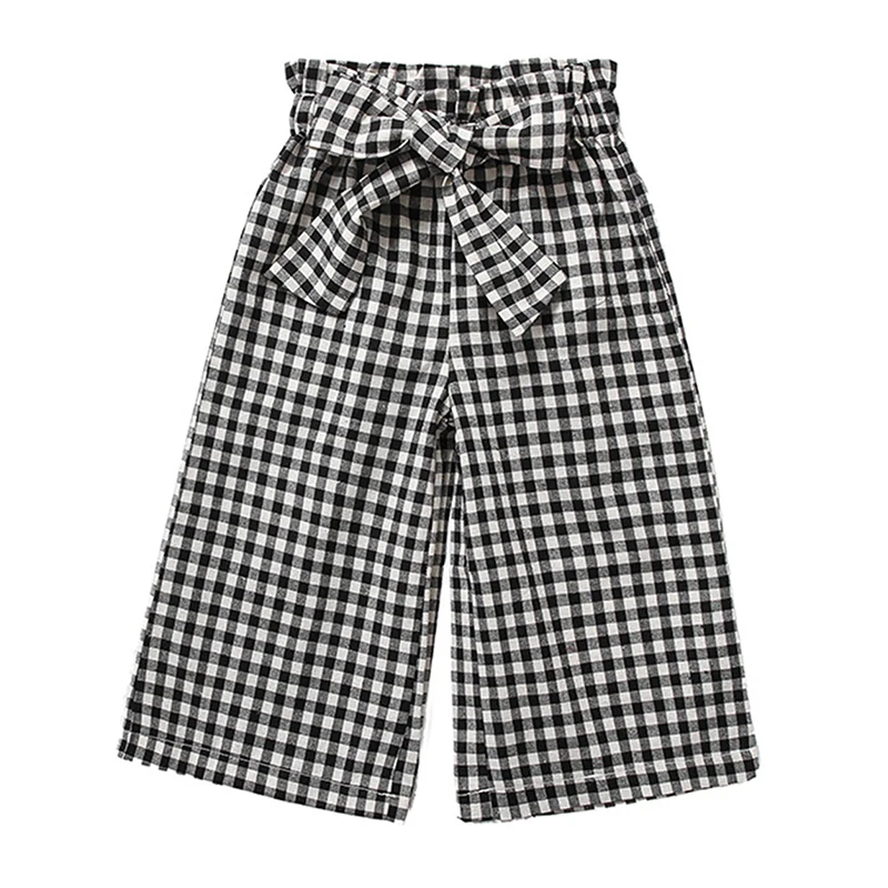 Spring Bow Tie Blets Girls Pants Wide Leg Pant for Kid Clothes Fashion Plaid Loose Pants Teenagers Girl Trousers Vestidos Casual
Spring Bow Tie Blets Girls Pants Wide Leg Pant for Kid Clothes Fashion Plaid Loose Pants Teenagers Girl Trousers Vestidos Casual