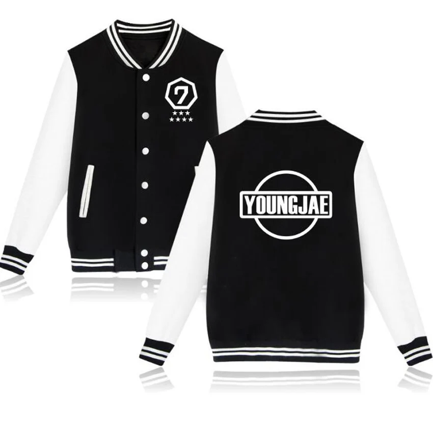 KPOP GOT7 Zip-up Baseball Uniform JACKSON MARK BAMBAM JB JR YUGYEOM Long Sleeve Fleece Jacket Coat women hoodies sweatshirts
KPOP GOT7 Zip-up Baseball Uniform JACKSON MARK BAMBAM JB JR YUGYEOM Long Sleeve Fleece Jacket Coat women hoodies sweatshirts