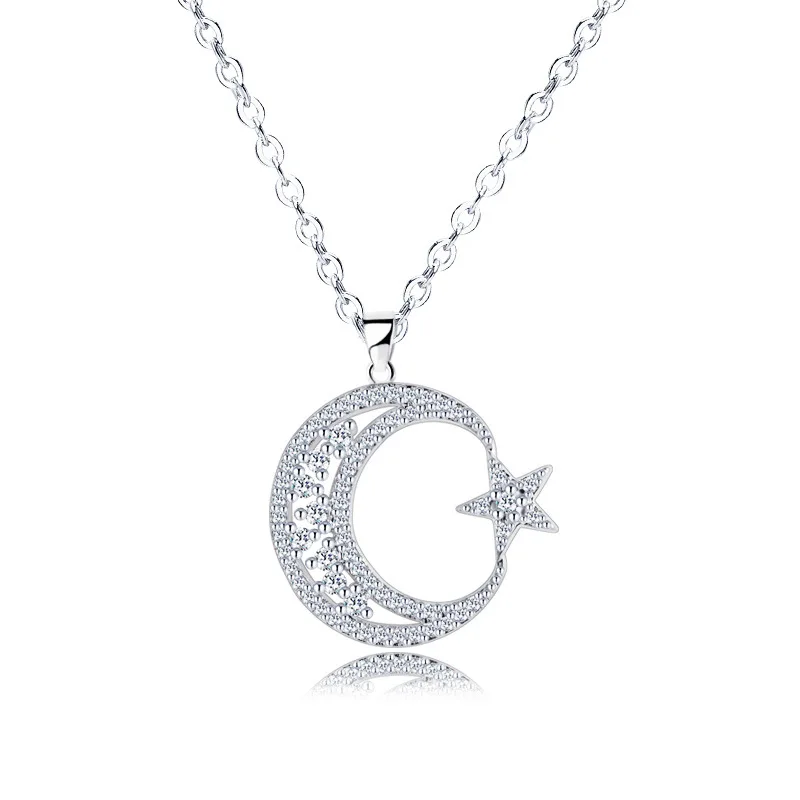 Hot Sale Moon Star Shape Pendant Necklace Full Cubic Zircon Fashion Jewelry For Women Custom Accessories
Hot Sale Moon Star Shape Pendant Necklace Full Cubic Zircon Fashion Jewelry For Women Custom Accessories