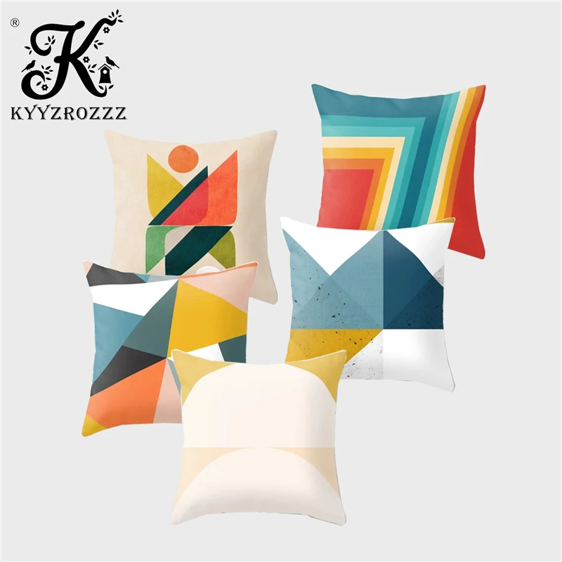 Color Geometric Cushion Cover Striped Printed Polyester Car Sofa Chair Nordic Home Decoration Pillow Cover 45 * 45CM
Color Geometric Cushion Cover Striped Printed Polyester Car Sofa Chair Nordic Home Decoration Pillow Cover 45 * 45CM