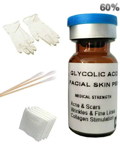 60% Glycolic Acid Chemical Peel Anti Aging Treatment to Dead Skin Cells and Reduce Appearance of Wrinkles Fine Lines Brown Spots 
60% Glycolic Acid Chemical Peel Anti Aging Treatment to Dead Skin Cells and Reduce Appearance of Wrinkles Fine Lines Brown Spots