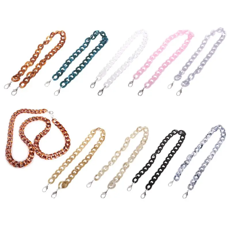 THINKTHENDO 60-120cm Fashion Resin Chain Replacement Handle Shoulder Crossbody Handbag Bag Strap Coloful
THINKTHENDO 60-120cm Fashion Resin Chain Replacement Handle Shoulder Crossbody Handbag Bag Strap Coloful