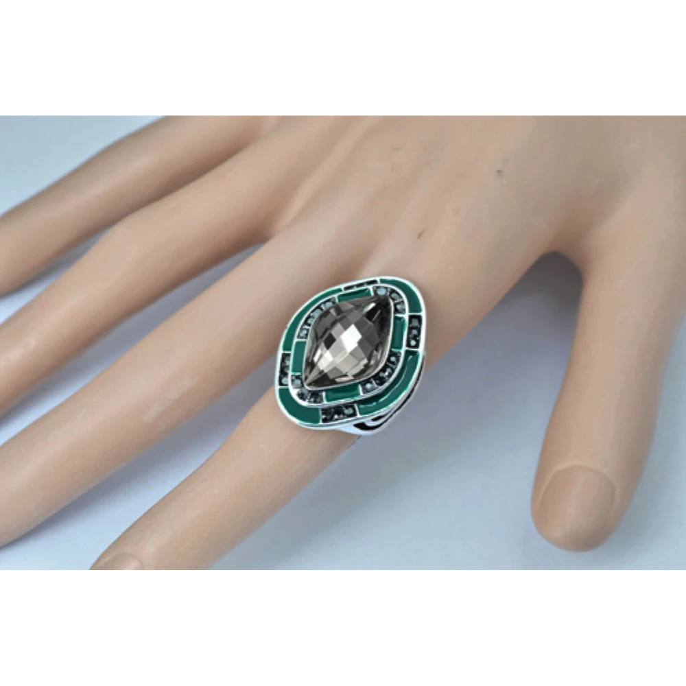 Retro Antique silver plated and Gray Big Crystal Rings for Women Day Gift Stylish Ring Punk Femme Joyeria Ringen J02327
Retro Antique silver plated and Gray Big Crystal Rings for Women Day Gift Stylish Ring Punk Femme Joyeria Ringen J02327