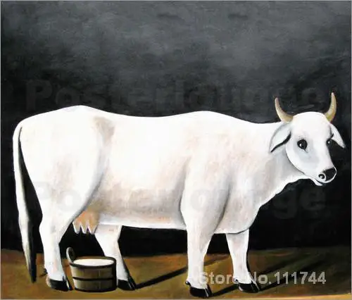 Modern Landscape White Cow on a Black Background Henri Rousseau painting for sale High quality Hand painted
Modern Landscape White Cow on a Black Background Henri Rousseau painting for sale High quality Hand painted