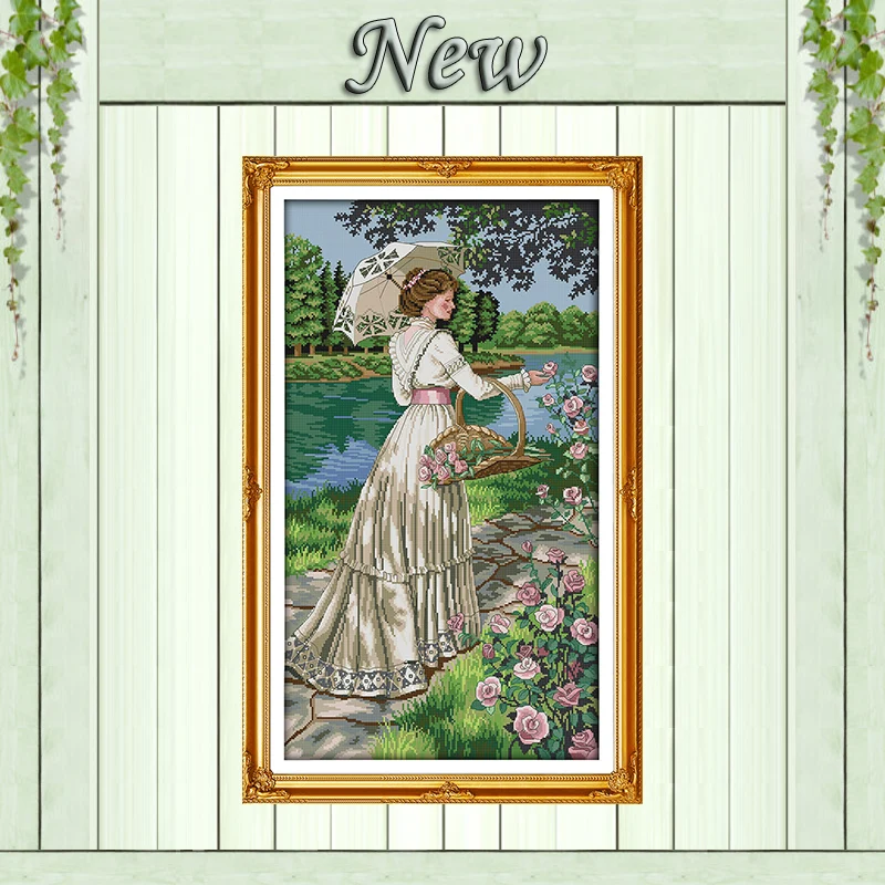 Picking flowers beautiful girl river Painting Counted Print on canvas DMC 14CT 11CT Cross Stitch Needlework Kits embroidery Sets
Picking flowers beautiful girl river Painting Counted Print on canvas DMC 14CT 11CT Cross Stitch Needlework Kits embroidery Sets
