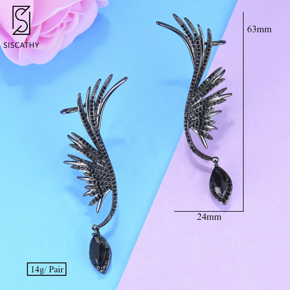 Luxury Black Stud Earrings For Women Fashion Feather Earrings Statement Charm Jewelry Party Female Ear Accessories Gift New
Luxury Black Stud Earrings For Women Fashion Feather Earrings Statement Charm Jewelry Party Female Ear Accessories Gift New