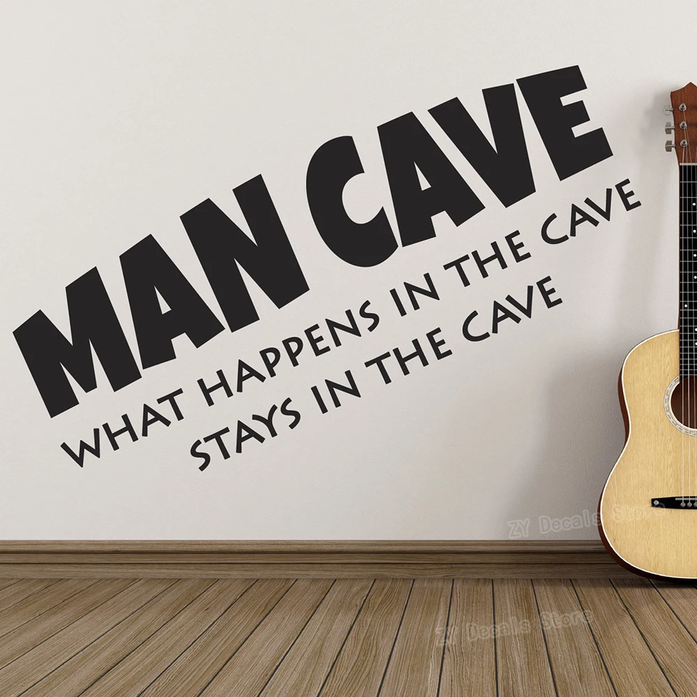 Man Cave Wall Sticker - What happens in the cave stays in the cave -Wall art Decals Boys Room Removable Stickers Mural S751
Man Cave Wall Sticker - What happens in the cave stays in the cave -Wall art Decals Boys Room Removable Stickers Mural S751