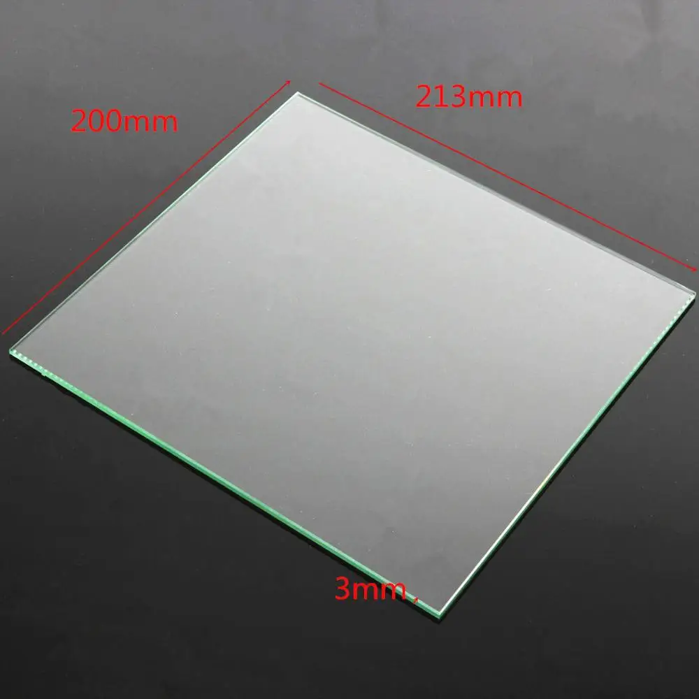 213x200x3mm MK2 Heated Bed Borosilicate /Tempered Glass Plate Tempered For Reprap 3D Printer
213x200x3mm MK2 Heated Bed Borosilicate /Tempered Glass Plate Tempered For Reprap 3D Printer